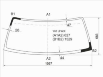 Стекло лобовое NISSAN PATROL/SAFARI 3/5D 97-10 Nissan Patrol