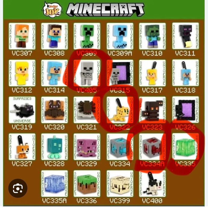 Minecraft kinder joy