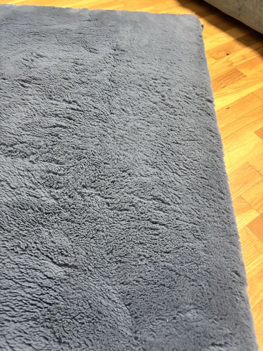 2 covoare pufoase albastru-gri 50x180 cm, dormitor sau living