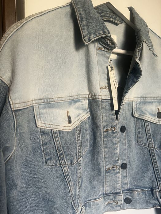 Geaca de blugi crop OBJECT denim mărimea S premium 80’s model