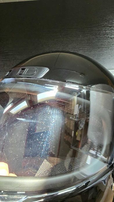 Casca Moto/Scuter/ATV,  marime universala, Negru Lucios