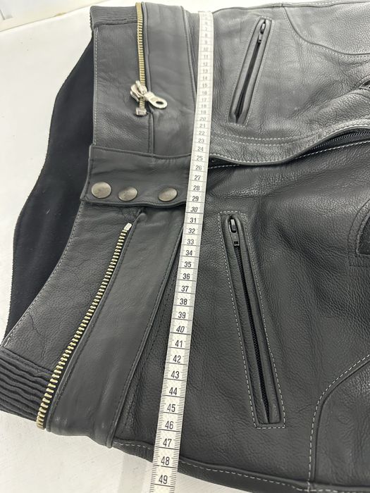 Pantaloni moto piele 48 hard protectii