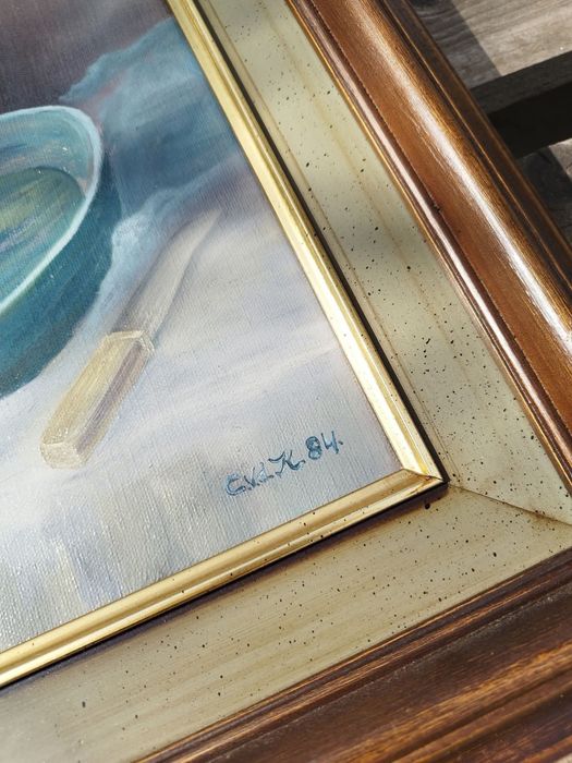 Винтидж холандска картина / натюрморт 
Масло върху платно