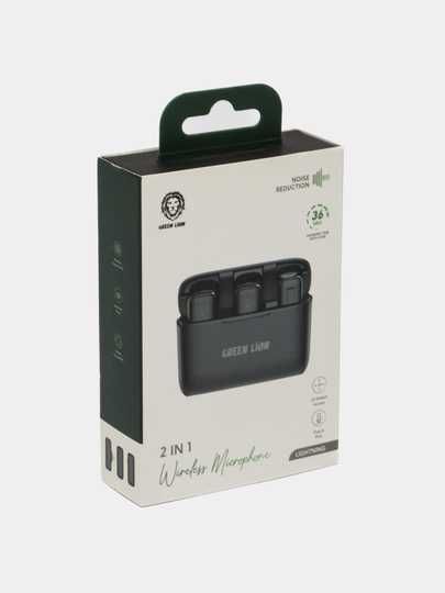 Микрофон Green Lion с разёмом для iPhone (Light), 2 в 1, для новичков