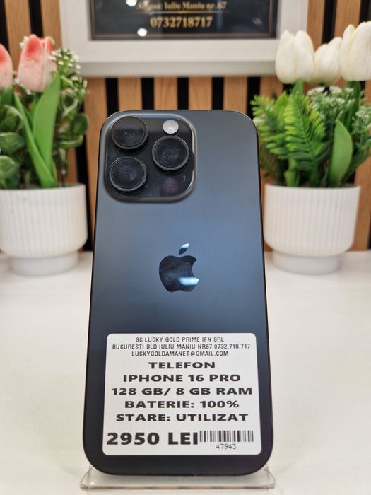 Iphone 16 Pro 128GB / 8GB RAM 100% Baterie Garantie! #47943