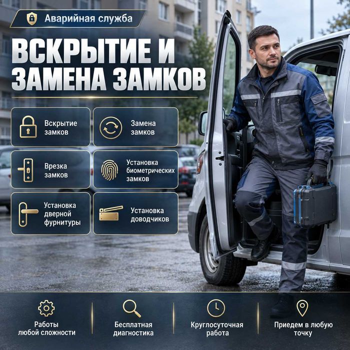 Вскрытие заклинившего замка_замена и ремонт замков_установка фурнитуры