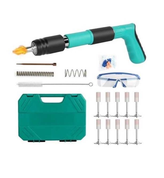 Пистолет за забиване на пирони със заряд в дърво метал бетон+50 пирона