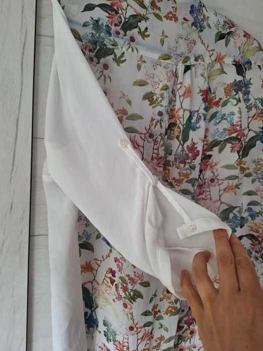 Camasa alba office inflorata Orsay