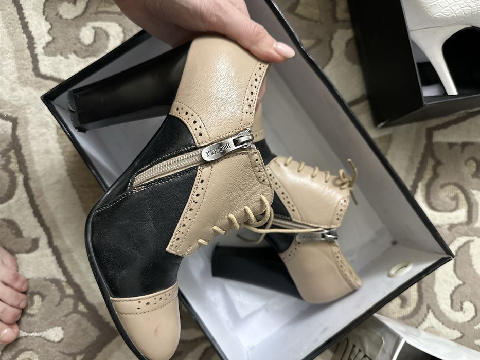 Осенний ботильон , кожанный