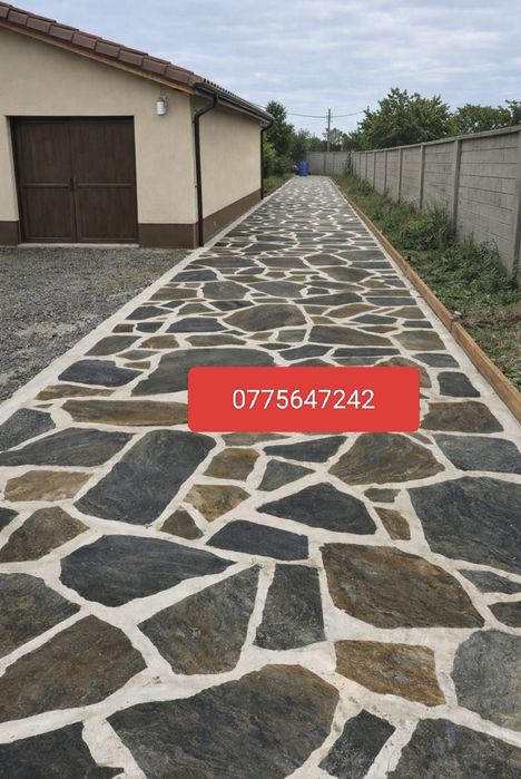 Piatra naturala de munte și amenajări