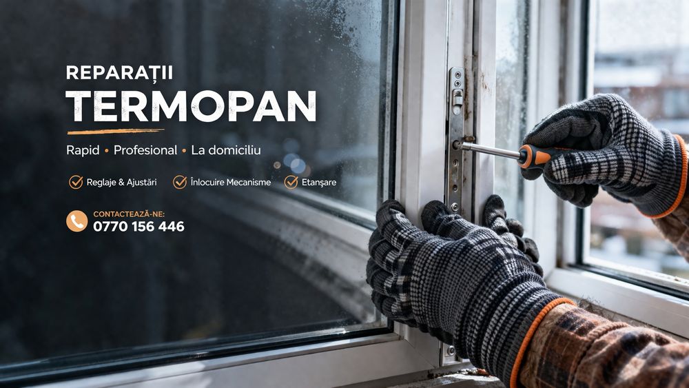 Reparatij uși geamuri tâmplărie pvc, aluminiu ect