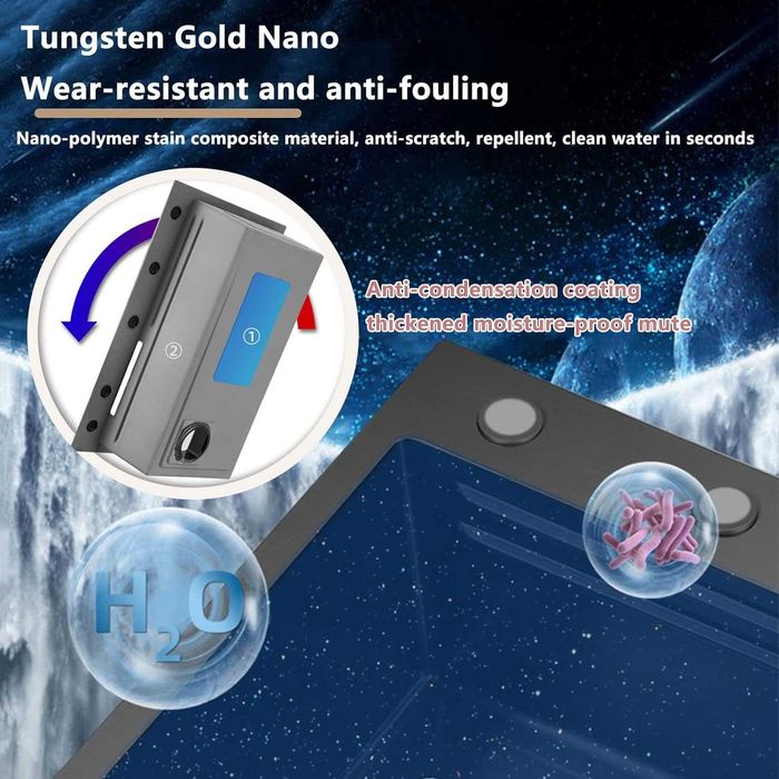 Висококачествена мултифункционална кухненска мивка за монтаж под плот