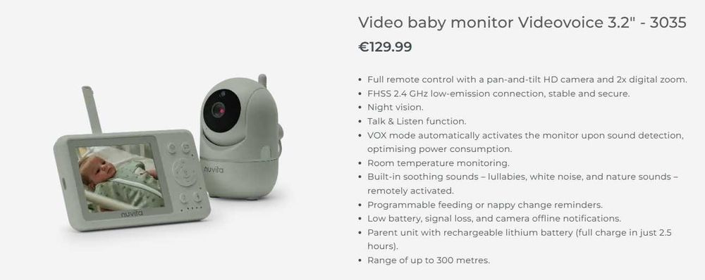 Vand Babymonitor Nuvitababy