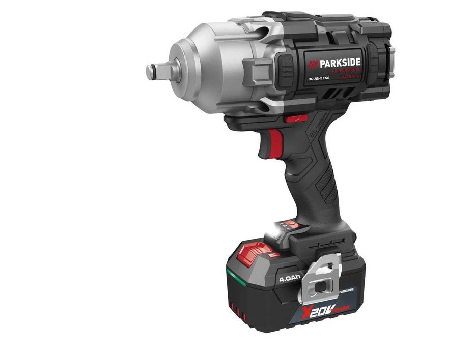 НОВ Гайковерт Parkside Performance Безчетков 1898Nm 4A Комлект