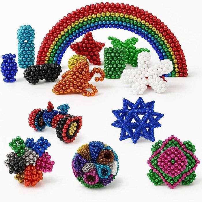 MagneDotz bile magnetice 1000 buc (neodymium), rainbow