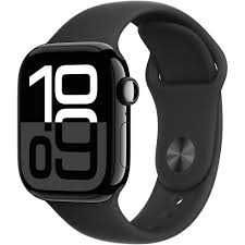 Apple Watch 10 GPS, Jet Black Aluminum Case 42 мм, Black Sport Band
