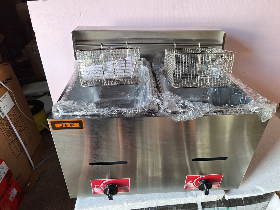 Фритюрник газов професионален  единичен и двоен , дюнер скара котлон