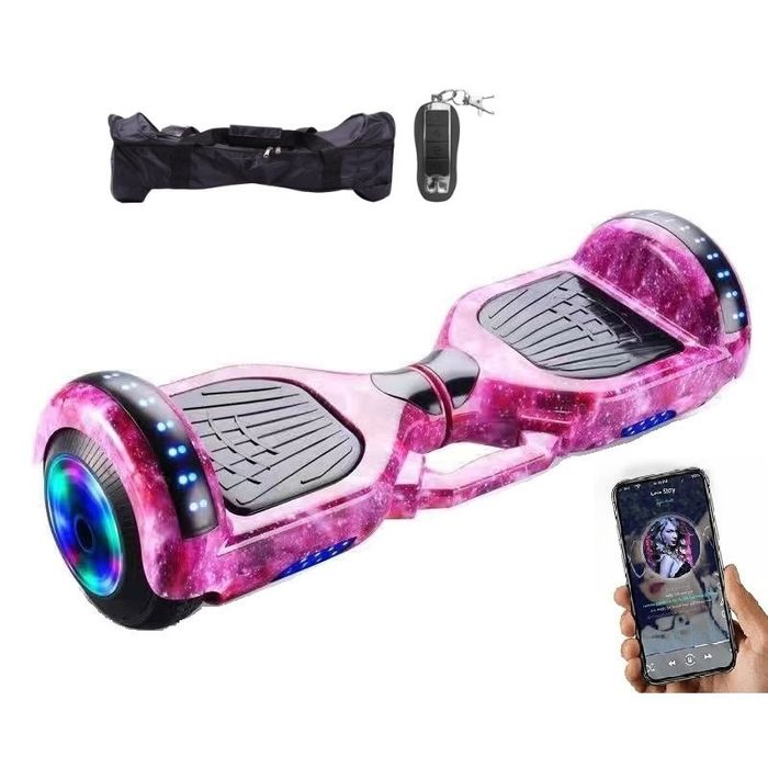 Hoverbord albastru/roz/multicolor