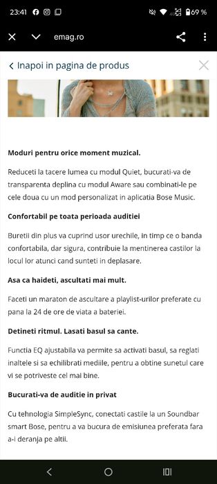 Căștile wireless Bose QuietComfort Black . produs nou