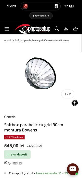Aputure Amaran 200d + Softbox Lightdome SE