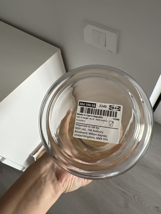 8 Borcane sticla cu capace din bambus Ikea