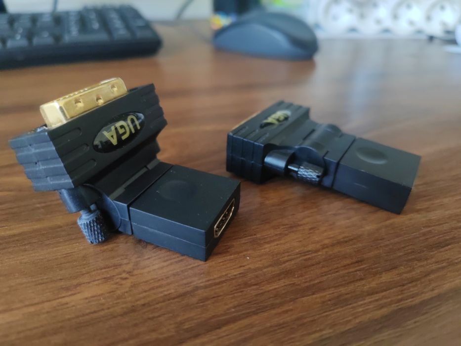 Set 2x Adaptor DVI-I la HDMI – flexibil
