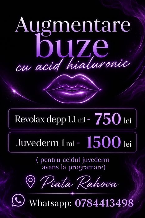 Augmentare buze cu acid hialuronic