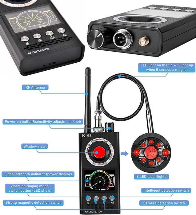 Професионален Детектор за Скрити Камери и Шпионски Устройства