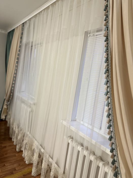Продаётся тюль со шторами (комплект)