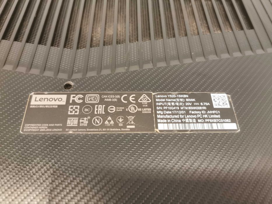 Laptop Gaming Lenovo Legion Y520
