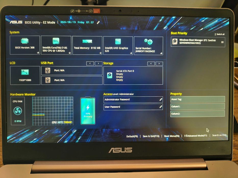 Asus ZenBook UX430UA i7-8550U 8GB, 256GB SSD, SD card, Win 11 Pro, Rose Gold