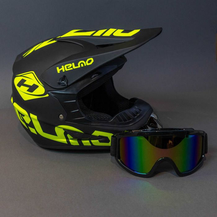 Каска с очила за ел. тротинетка , велосипед , мотокрос