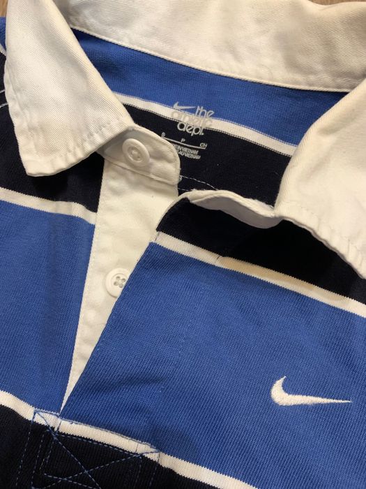 Nike Polo Лонгслив – Трендов, черно-синьо с бял яка, оригинал!