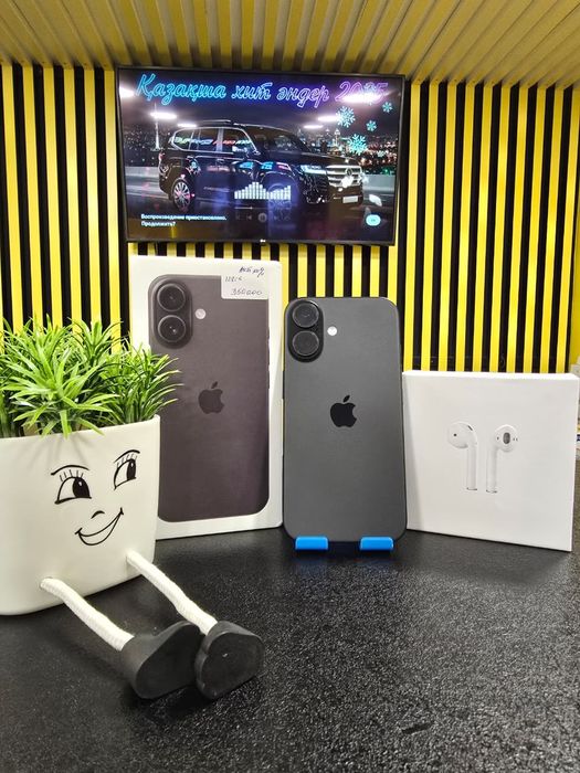 Apple iPhone 16, 128gb, 100%, Kaspi 0-0-12.
