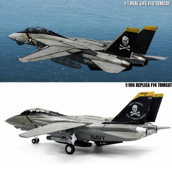 Macheta avion metalica Grumman F-14A Tomcat Top Gun 20cm