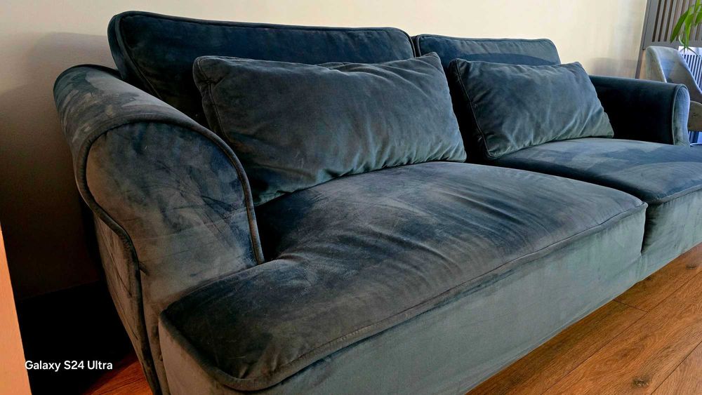 Нова цена.Дизайнерски диван Mobiladalin MANHATTAN – велур Dark Blue