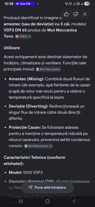 Vană amestec DN 65