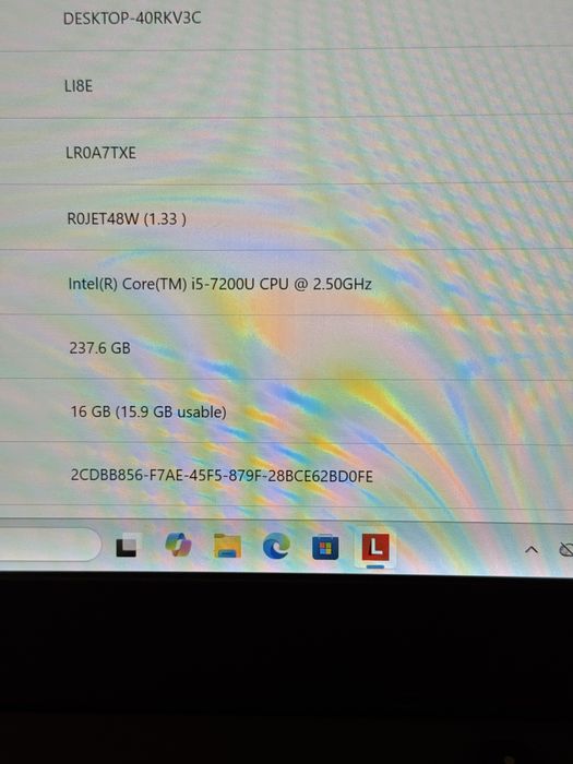 Laptop Lenovo ThinkPad 13 i5-7200u gen 7 ,16GB DDR4, SSD