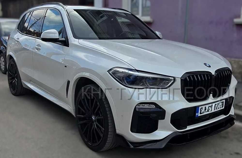 Преден лип спойлер за бмв х5 г05 м пакет / bmw x5 g05 lip spoiler m / добавка за предна броня / нож