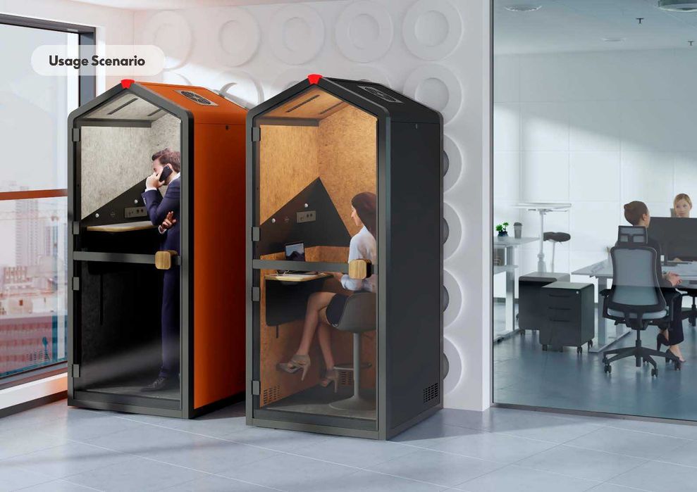 Звукоизоляционные кабинки FlexiSpot, с акустическими панелями