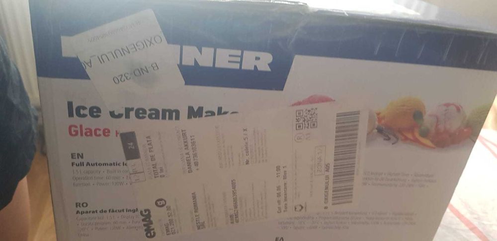 Vand aparat pentru inghetata Heinner Glace HICM-150WHYG