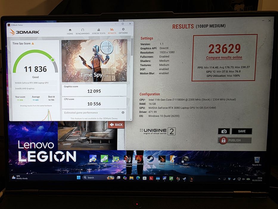 Lenovo Legion 7 11800h, RTX 3080 16GB, 1TB, 16Gb, 2k+, 165Hz