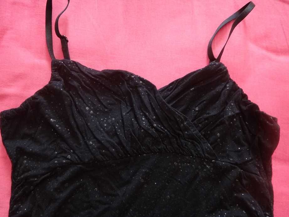 Kenvelo Черен потник на лъскави точки брокатени Кенвело