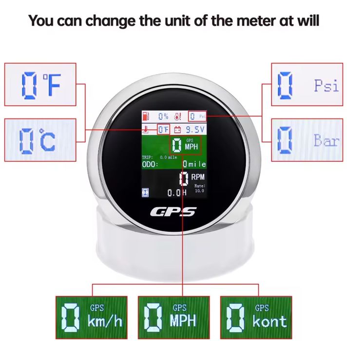 Ceas indicator vitezometru bord turometru moto, cross, atv, barca