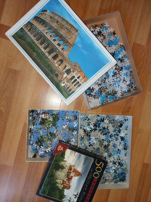 Пъзели - Наредени и залепени и ненаредени с оригиналните кутии