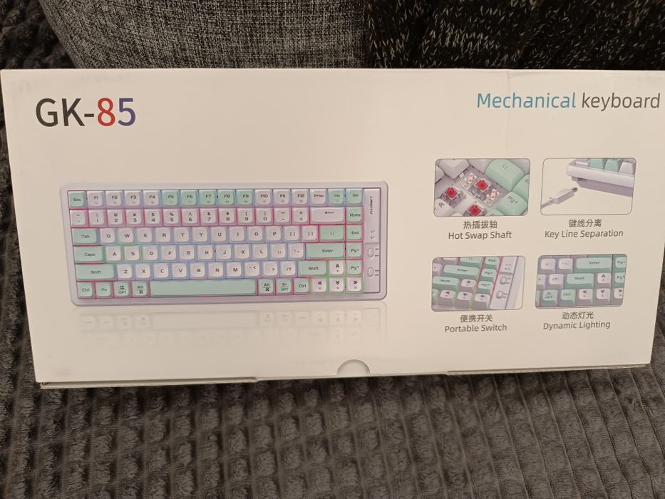 Tastatură mecanică gaming LANGTU GK85 RGB TRI-MODE