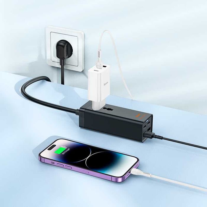 PD 65W Многофункциональный удлинитель Hoco AC10A 2500W. Есть доставка