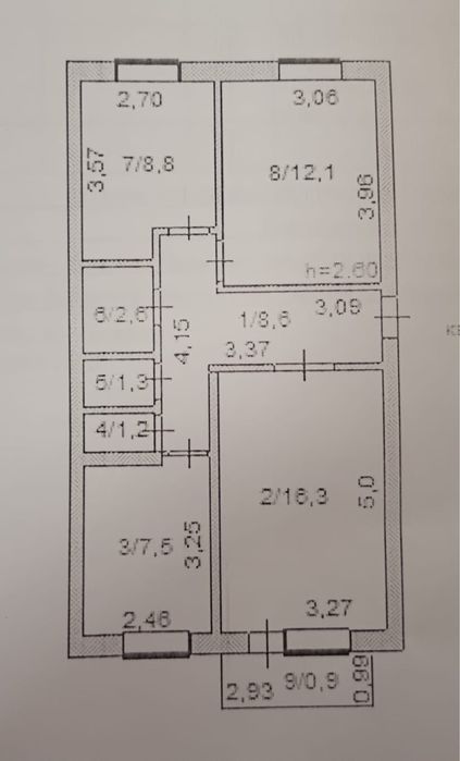 Продам 3 комн квартиру