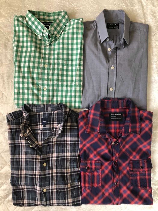 Карирани мъжки ризи 4 броя