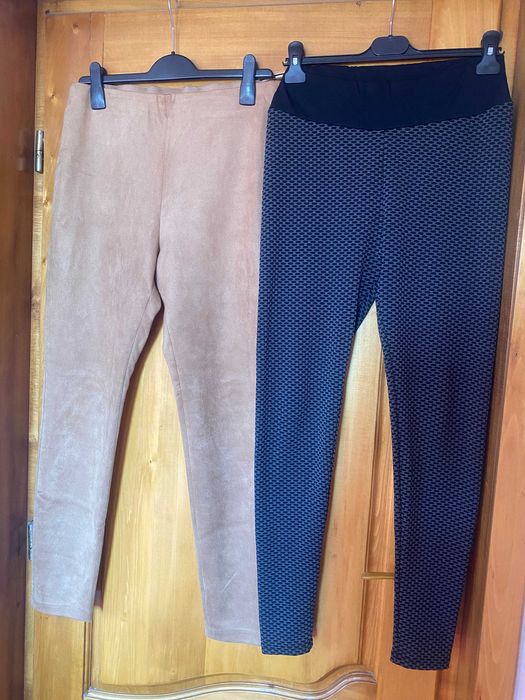 set 2x Pantaloni egari colanti femei marime L catifelati Orsay noi